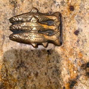 Brass belt buckle.